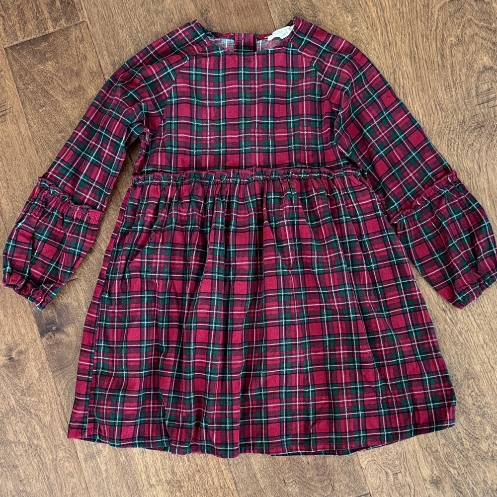 Chelsea & Violet Plaid Kids Dress - Red and Green